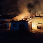 Pożar budynku gospodarczo garażowego - Załuże (1)