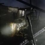 Pożar budynku gospodarczo garażowego - Załuże (10)
