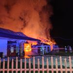 Pożar budynku gospodarczo garażowego - Załuże (3)