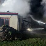Pożar budynku gospodarczo garażowego - Załuże (6)