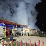 Pożar budynku gospodarczo garażowego - Załuże (7)