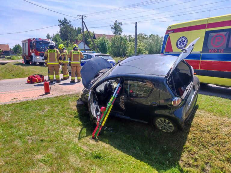 WYPADEK DROGOWY W LUBASZU ORAZ PLAMA ROPOPOCHODNA NA DK 73